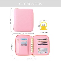 Agenda en cuir A7 Hongbo avec anneau doré, 13 couleurs, planificateur quotidien, classeur de budget portable, enveloppe A5/A6 pour femmes