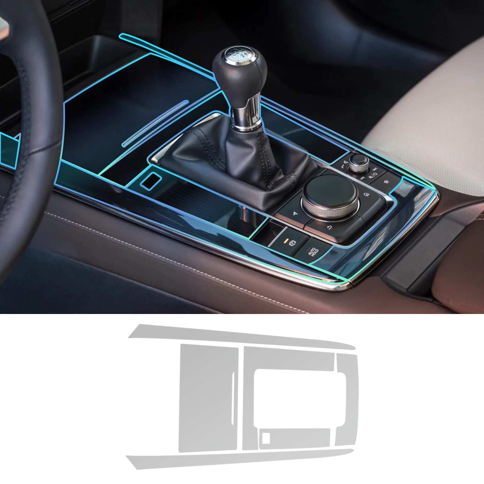 Film intérieur invisible pour voiture - Pour Mazda 2