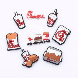 PVC <span class=keywords><strong>Chick</strong></span> <span class=keywords><strong>Fil</strong></span> <span class=keywords><strong>A</strong></span> มันฝรั่งทอดสำหรับเด็ก,อุปกรณ์ตกแต่งรองเท้า DIY เทศกาลคริสต์มาสร้านแมคโดนัลด์ - Product Image 1