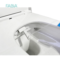 FABIA WC mural automatique en céramique certifié CE, bidet électrique de luxe, économie d'eau, lavage automatique, 110V, siphon en P, vente en gros