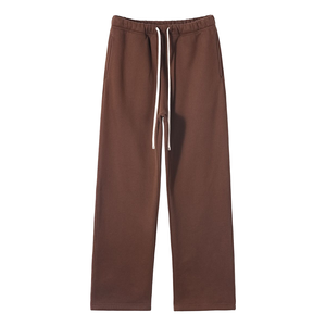 FLN 2025 hommes jambe large Baggy pantalons de survêtement haute qualité poids moyen Vintage taille moyenne plat avant peigné tissu séchage rapide - Product Image 1