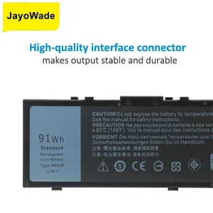 Batterie d'ordinateur portable d'usine 11,4 V 91 Wh MFKVP pour <span class=keywords><strong>Dell</strong></span> <span class=keywords><strong>Precision</strong></span> 7510 7710 <span class=keywords><strong>M7710</strong></span> 7720 7520 451-BBSB 451-BBSF 1G9VM M28DH MFKVP - Product Image 4