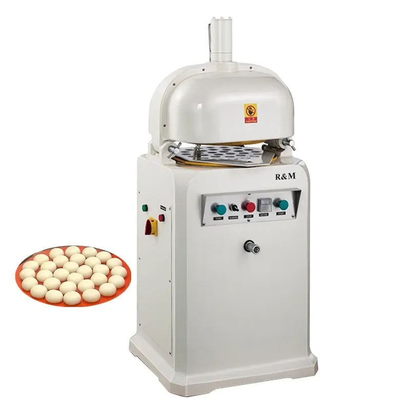 Totalmente automática pan de masa de pizza divisor redondo de Bollo de bola de masa automática completa divisor redondos y máquina de rodillo