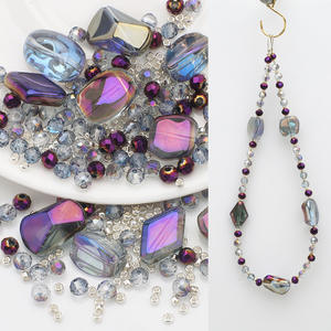 Zhubi, directo de fábrica, venta al por mayor, cadena de teléfono móvil, joyería con cuentas, cuentas sueltas de cristal, diamantes de imitación, prendas de Material colorido - Product Image 5