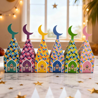Boîte cadeau en forme de lune pour bonbons, emballage décoratif pour fêtes et événements, idéale pour Noël, vente en gros