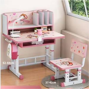 Meubles pour enfants, table d'étude ergonomique réglable en hauteur pour enfants, bureau et chaise - Product Image 2