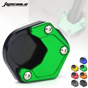 Pour <span class=keywords><strong>KAWASAKI</strong></span> VERSYS650 NINJA400 <span class=keywords><strong>Z400</strong></span> Z250 KLX250 KLE650 support latéral de pied de moto agrandir accessoires de plaque d'extension de béquille - Product Image 2