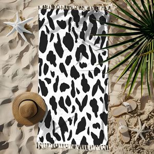 Customizable Printed Beach Towel Large Size Quick Dry <b>Polyester</b> Cotton Animal Print Rectangle For Beach Use - Product Image 3