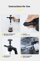Botol semprot busa cuci mobil genggam 2L, semprotan Air taman tekanan udara Manual rumah tangga untuk mencuci mobil dan perawatan bunga