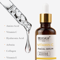 Sérum éclaircissant et anti-rides nourrissant à l'acide hyaluronique, à la vitamine E et à l'arbutine, avec 30% de vitamine C pour le visage et le cou