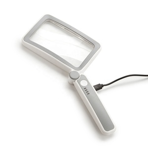 <span class=keywords><strong>Loupe</strong></span> <span class=keywords><strong>rectangulaire</strong></span> rechargeable avec lumière LED, aide à la <span class=keywords><strong>lecture</strong></span>, <span class=keywords><strong>loupe</strong></span> pliable portable avec modes de gradation - Product Image 2