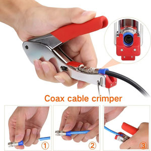 Herramienta de crimpado de alambre de acero inoxidable con mango de agarre suave y matriz ajustable para aplicaciones de crimpado industrial de calibre 16 AWG - Product Image 2