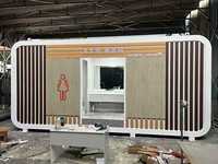 Bureau mobile préfabriqué en acier de 20 pieds avec des caractéristiques de salle de bain au design contemporain en option