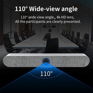 Barre vidéo 4K Caméra de vidéoconférence à suivi automatique Caméra de salle de réunion tout-en-un pour <span class=keywords><strong>Zoom</strong></span> - Product Image 3