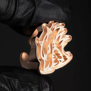 Wolf Head Ring Men's Animal Zodiac Jewelry Party Fashion Hip Hop Style Rose Gold Tone XHJ-021 - Product Image 4