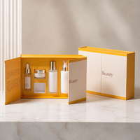 Boîte en carton personnalisée pour cosmétiques, parfums, huiles essentielles, produits de beauté, emballage cadeau, boîte à double porte magnétique en papier avec EVA