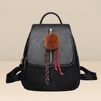 Sac à dos en cuir PU pour femmes, sac de voyage à fermeture éclair, sac à dos décontracté à double épaule pour collège