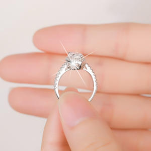 9工厂925银硅石珠宝精品2CT VVS1侯爵夫人切割硅石戒指，高品质订婚承诺戒指 - Product Image 5