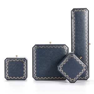 Caja de Almacenamiento de Joyería de Cuero Sintético y Papel para Pulseras, Anillos, Collares y Brazaletes, Precio Económico de Fabricante Chino, Caja de Regalo para Joyas - Product Image 1
