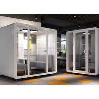 Travail partagé modulaire mobile multi-personnes acoustique insonorisé Portable bureau Pod stand insonorisé réunion Pod bureau moderne