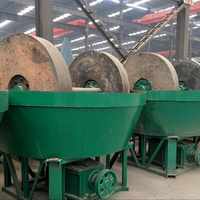 Mesin Penggiling Emas China Wet Pan Mill Hemat Energi 1200b, Mesin Penggiling Emas Bulat untuk Dijual