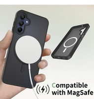 Étui de téléphone portable translucide de luxe avec anneau magnétique, sensation de peau, pour Samsung Galaxy A15 4G / 5G, coque de téléphone personnalisée