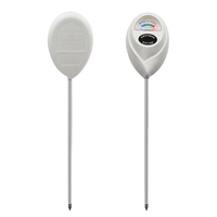 JINDONG Testeur d'humidité du sol de couleur blanche sans piles, profondeur 10 cm, garantie 1 an pour plantes d'intérieur, matériau ABS