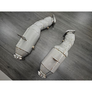 메르세데스 벤츠 C400 C450 C43 다운 파이프 M276 3.0T 용 접촉 히트 실드 다운 파이프 - Product Image 4