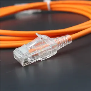 En iyi esnek yumuşak İnce UTP cat6 kedi 6 28awg turuncu renk ethernet ağ patch cord kablosu