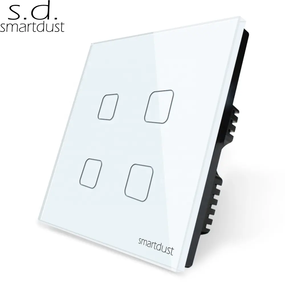 Smartdust Smart Home Wireless Automatic Light Switch APP WIFI Voice Control Timer 4 Gang Switch