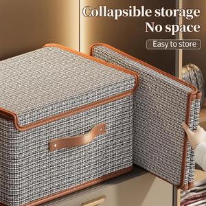 Wholesale Oxford Cloth Storage <b>Bins</b> Clothes Storage Box with Lid Household Large Capacity Storage Box Drawer Organizer for Jeans - Product Image 4