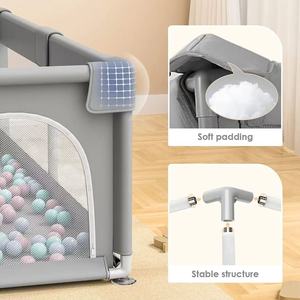 Box per <span class=keywords><strong>Bambini</strong></span> Portatile in Tessuto, Recinzione per Gattonare, Cancello di <span class=keywords><strong>Sicurezza</strong></span> per <span class=keywords><strong>Bambini</strong></span>, Giocattolo per <span class=keywords><strong>Bambini</strong></span>, Opzioni Multi-Misura - Product Image 3