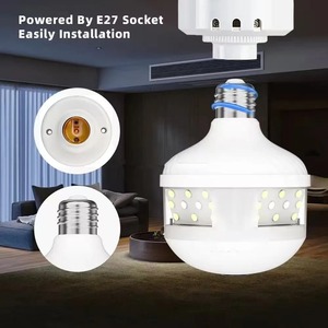 V380 3MP E27 Ampul Lamba 2.4G Kablosuz İç Mekan Güvenlik Kamerası İnsan Algılama Alarmı Panoramik Kamera 160 Derece Görüş Açısı ile - Product Image 3