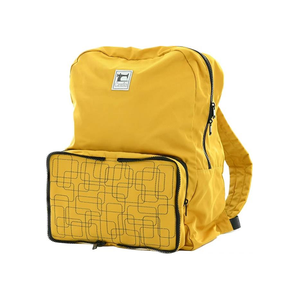 Mochila Escolar de Gran Capacidad, Amarilla, de Poliéster Twill, Personalizable, Plegable, con Bordado, Anti-Robo, Forro 210D, Unisex - Product Image 1