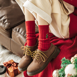 Chaussettes de Noël en coton tricoté confortables avec des personnages de dessins animés mignons en broderie en gros - Product Image 4