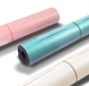 Nhà Máy Bán Buôn Thân Thiện Với Môi Bền TPE Phòng Tập Thể Dục Thảm Màn Hình In Tự Nhiên PU Cao Su Yoga <span class=keywords><strong>Mat</strong></span> Tùy Chỉnh Màu Sắc 183x61Cm - Product Image 2