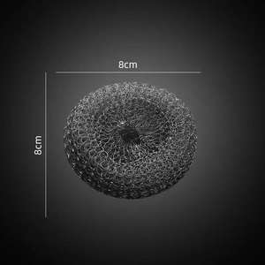 Éponge à récurer les casseroles en acier inoxydable 8 cm, brosse de nettoyage solide pour la vaisselle, outil de nettoyage sans peluches - Product Image 1