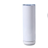 Vaso Térmico de Acero Inoxidable de 20 oz, Recto y Delgado, para Sublimación, con Altavoz Bluetooth, Ecológico, para Uso Doméstico