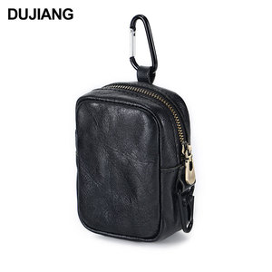 Dujiang Genuine Leather Coin <b>Purse</b> <b>Small</b> Hanging Key Bag Unisex Waist Pack Solid Color Spring 2023 - Product Image 5