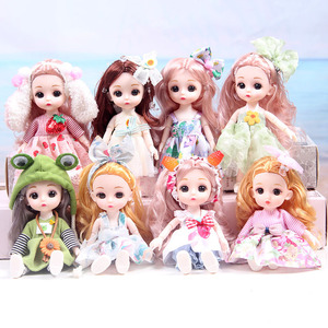 Cambiable 6 pulgadas 17cm confundido para <span class=keywords><strong>muñeca</strong></span> princesa juguete modelo de dibujos animados juguete de plástico para niñas - Product Image 2