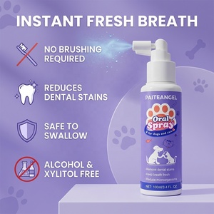 Spray <span class=keywords><strong>Bucal</strong></span> para Mascotas, Cuidado Dental, Aliento Fresco Sin Cepillado, 100 ml, Líquido Limpiador de Dientes para <span class=keywords><strong>Perros</strong></span> y Gatos, Marca Privada OEM - Product Image 1
