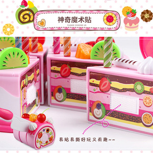 Juego de juguetes de cocina para cortar pasteles de juguete para niños, pastel de cumpleaños de plástico, comida de juguete para niñas de 3 a 6 años - Product Image 4