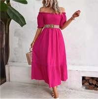 2025 été femmes nouveau un mot col robe minceur mode plage vacances robe