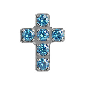 Labrets croisés en zircon résistant au ternissement, clous d'oreille classiques en titane de 8 mm à vis, pour tragus, cartilage, hélix, conque, lèvre - Product Image 4