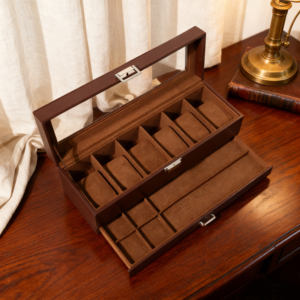 Cajas Protectoras Sofisticadas de Dos Niveles para Relojes y Joyas, Ideales para Tiendas de Regalos y Vendedores en Línea - Product Image 1