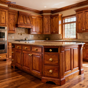 Mobili da <span class=keywords><strong>cucina</strong></span> in rovere massello personalizzato di lusso stile classico europeo per progetti di Villa Design e produzione su - Product Image 3