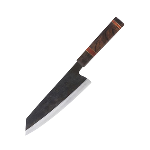 Couteau de chef japonais Kiritsuke en acier au carbone VG10, style vintage, manche en bois octogonal, finition polie, 6-7,9 pouces, pour droitier - Product Image 6