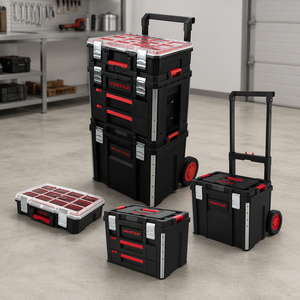 <span class=keywords><strong>Caja</strong></span> <span class=keywords><strong>de</strong></span> <span class=keywords><strong>Herramientas</strong></span> Modular <span class=keywords><strong>Apilable</strong></span> 3 en 1 Vertak con Ruedas Carro Organizador <span class=keywords><strong>de</strong></span> Plástico Portátil con Cajón - Product Image 1