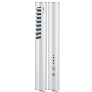 Lisseur et boucleur électrique 2-en-1 avec technologie céramique PTC - Utilisation domestique et hôtelière, 5 réglages de température, peigne anti-brûlure - Product Image 1