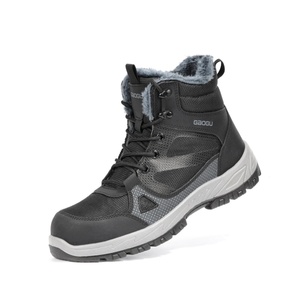 Chaussures de sécurité en cuir JIANKUN, nouvelle version mi-<span class=keywords><strong>haute</strong></span>, avec fonction anti-impact et anti-perforation, adaptées aux bottes de sécurité industrielles d'hiver - Product Image 1